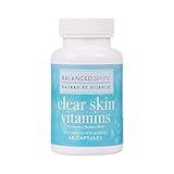 Clear Skin Vitamins for Women & Men - Supplement for Healthy Glowing Skin and Acne Control* - Patented and Dermatologist Developed Hormonal & Cystic Acne Pills