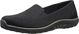 Skechers Women's Reggae Fest-Willows Loafer Flat, Black, 7.5 Wide
