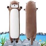 Sprinqdawin Large Otter Stuffed Animal,20” Long Otter Plush,Cute Plushies Animals Body Pillow,Kawaii Big Plush Toys Animal Gifts,Anime Sleeping Hugging Pillow Cushion for Kids Adults Birthday