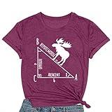 COMIZI Womens Math Teacher Shirt Teaching Letter Print Tshirt Math Teacher Life Tee Tops DarkRed