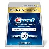 Crest 3D Whitestrips Professional Effects, Whitestrip 3D White, Teeth Whitening Strip Kit, 44 Strips (22 Count Pack), Crest Teeth Whitening Strips, Teeth Whitening Kit