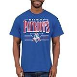 New England Patriots NFL Established Retro - Adult Short Sleeve Fan T-Shirt for Men & Women Royal Blue
