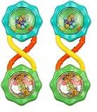 Bright Starts Rattle & Shake Barbell Toy, Ages 3 Months and Up Green (Pack of 2)