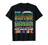 Science Is Real Black Lives Matter Womens Love Is Love LGBTQ T-Shirt