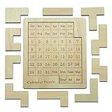 Calendar Puzzle - Daily Calendar Puzzle Wooden,365 Days Date Puzzle,Puzzle Advent Calendar（Size：9.8 x 7.8inch）