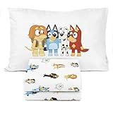 Bluey & Friends Twin Sheet Set - 3 Piece Kids Bedding Set Includes Pillow Cover - Super Soft Microfiber Sheets