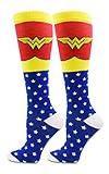 DC Comics Wonder Woman Superhero Knee High Socks Costume Cosplay Blue