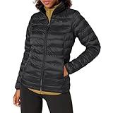 Amazon Essentials Women's Lightweight Long-Sleeve Water-Resistant Packable Puffer Jacket (Available in Plus Size), Black, Medium