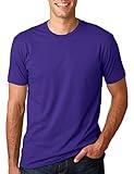 Next Level Premium Fit Extreme Soft Rib Knit Jersey T-Shirt, Purple Rush, Large