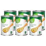 Amazon Fresh, Canned Cream Style Corn, 14.75 Oz (Pack of 6)