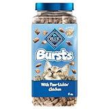 Blue Buffalo Bursts Crunchy & Creamy Cat Treats, Great for Training, Paw-Lickin' Chicken, 12-oz. Tub