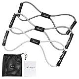 Figure 8 Resistance Band for Men, Chest Expander for Women and Men, Resistance Exercise Bands Set of 3, Yoga Gym Fitness Pulling Rope 8 Word Elastic for Exerciser Muscle Training Rope Home Workout