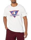 Champion Men's Classic T-Shirt, White Triangle Graphic, Large