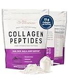 Live Conscious Collagen Peptides Powder - Naturally-Sourced Hydrolyzed Collagen Powder - Hair, Skin, Nail, and Joint Support - Type I & III Grass-Fed Collagen Supplements for Women and Men - 16oz