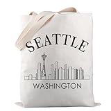 PWHAOO Seattle Washington Travel Merchandise Seattle Washington Tote Bag Seattle Trip Gift Seattle Lover Gift (Seattle Washington TOTE)
