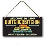 Camper Decor Glamping Accessories Camping Sign Decor Happy Camper Decorations For Inside Gifts For Rv Owners Campers Inside Welcome To Quitcherbitchin Funny Camp Signs