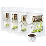 Perfect Pod EZ-Cup Disposable Paper Filters with Patented Lid Design for Reusable Coffee Pods 4-Pack (200 Filters)