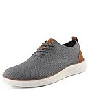 VILOCY Men's Casual Dress Sneakers Oxfords Business Mesh Breathable Walking Shoes Tennis Comfortable Fashion Office EU43 Grey