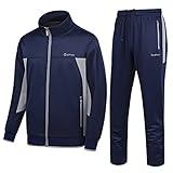 PUMPITU Men's Casual Athletic Tracksuit Long Sleeve Sweatsuit Set Full Zip Running Sports Jacket and Pants 2 Piece Outfits