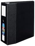 Avery Heavy-Duty 3 Ring Binder with Label Holder, 5 Inch One Touch EZD Rings, 2.3/4.8 Inch Spine, 1 Black Binder (79996)