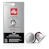 Illy Espresso Compatible Capsules - Single-Serve Coffee Capsules & Pods - Forte Extra Bold Roast - Notes Of Dark Chocolate Coffee Pods - For Nespresso Coffee Machines – 10 Count