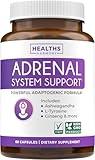 Adrenal System Support & Cortisol Manager (2 Month Supply) Powerful Ashwagandha & L-Tyrosine Fatigue Supplement - Maintain Balanced Cortisol Levels, Health, & Stress Relief - Non-GMO - 60 Capsules