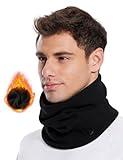 BALEAF Fleece Neck Gaiter for Men and Women - Winter Face Mask Ski Neck Warmer Cold Weather Gear for Running Black