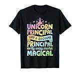 Unicorn Principal Back To School Teacher Appreciation Gifts T-Shirt