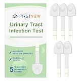 FIRSTVIEW UTI Test Strips,Urinary Tract Infection Test Strips for Women, Men & Kids for UTI and Bladder, Detect Leukocytes and Nitrites,Results in 2 Minutes, Specialized Handle Design Easier use-5Pcs