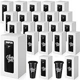 ReliThick 24 Pcs Thank You Plastic Tumblers Gift Boxes 24 oz Appreciate Reusable Plastic Coffee Cup Gift Boxes for Thanksgiving Christmas New Year Teachers' Day, Nurses' Day 16-24oz Tumblers
