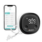 Fitdays Smart Body Tape Measure | Bluetooth Body Fat BMI Tool with LED HD Display & Auto-Retract | Fitness & Weight Loss Tracker for Waist/HIPS/Arms | Fitdays App Sync (Black)