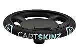 CartSkinz Neoprene Golf Cart Steering Wheel Cover - Universal Fit (13"-15"), Lightweight, Portable, Machine Washable - 01 CartSkinz Logo Legacy - Best on Pre 2017 Carts with Smaller Steering Wheels.