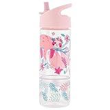 Stephen Joseph SIP and Snack Sloth Bottle Combo Bottle 350ml + Snack Cup 104ml, 2.5”x 8.25” (6.3cm x 2cm), Pink