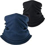 AXBXCX Neck Warmer Gaiter Balaclava - Windproof Ski Mask - Cold Weather Face Motorcycle Mask Thermal Scarf Winter for Running Snowboarding Fishing Hunting Off-roading Black + Blue