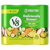 V8 Deliciously Green 100% Fruit and Vegetable Juice, 8 fl oz Can (6 Pack)