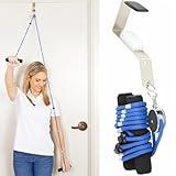 Vive Shoulder Pulley for Physical Therapy - Rotator Cuff Pain Pulley System - Over Door Rehab Exerciser - With Durable Metal Pulley & Comfortable Padded Handles (FSA/HSA Approved)