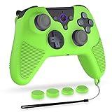 Case for Luna Controller, Alquar Silicone Case Cover for Amazon Luna Controller, Anti-Slip/Shockproof/Dustproof Skin Protective Cover for Luna Game Controller- with Lanyard/Thumb Grip Caps (Green)