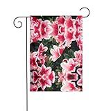 Beauty pink Floral Flowers Outdoor Garden Flags for Outside â€“ Small Lawn Flag,A Must-Have Spring Garden Flag for Any Lawn or Backyard