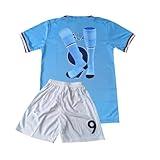 Soccer Jerseys Kids 7#10 Football Sports Fan for Boys Girls Youth Soccer Shirts and Shorts Stockings Set for 4-14 Years Blue