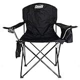Coleman Portable Camping Chair with 4-Can Cooler, Cushioned Seat & Back with Side Pockets & Cup Holder, Carry Bag Included, Great for Camping, Tailgating, Firepits, Patio, & More