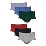 Hanes Men's 6-Pack Tagless No Ride Up Briefs with ComfortSoft Waistband, Assorted, Medium