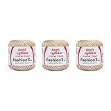 Aunt Lydia Fashion Natural Crochet - 3 Pack of 150y/137m - Cotton - Gauge 3 - Crochet
