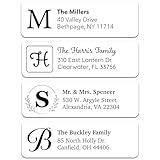 Personalized Return Address Labels - Monogram Address Labels on Sheets (100-1000 Labels)