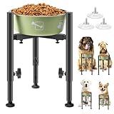 Elevated Dog Bowl Stand,Adjustable Dog Bowl Stand，Dog Food Stand，Raised Dog Bowl Stand，Dog Water and Food Bowl Stand，Dog Bowl Holder for Large, Medium & Small Dogs (Bowl Not Included)