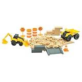 CAT Construction Toys, Dig N' Build Dirt Playset with 10 Oz of Compound, 2 Little Machine Vehicles, Ages 3+