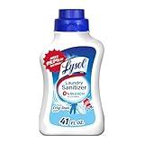 Lysol Disinfectant Laundry Sanitizer & Scent Booster, Laundry Detergent Additive, Color Safe Bleach Alternative, Laundry Odor Eliminator, Kills Bacteria & Viruses, Crisp Linen Scent, 41 Fl Oz Liquid