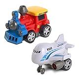 NKOK Junior Racers 2PK Friction Powered Train & Plane