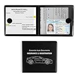 UYYE Auto Essential, Registration and Insurance Holder2-Pack, Interior Accessories for Car,Truck,SUV and Other Vehicle,Case Wallet for Documents Organizer(Black)