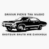 Driver Picks the Music Bumper Sticker Vinyl Decal 5 inches