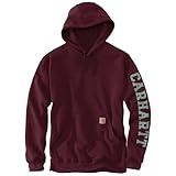 Carhartt Men's Big & Tall Rain Defender Loose Fit Midweight 1889 Graphic Sweatshirt, Port